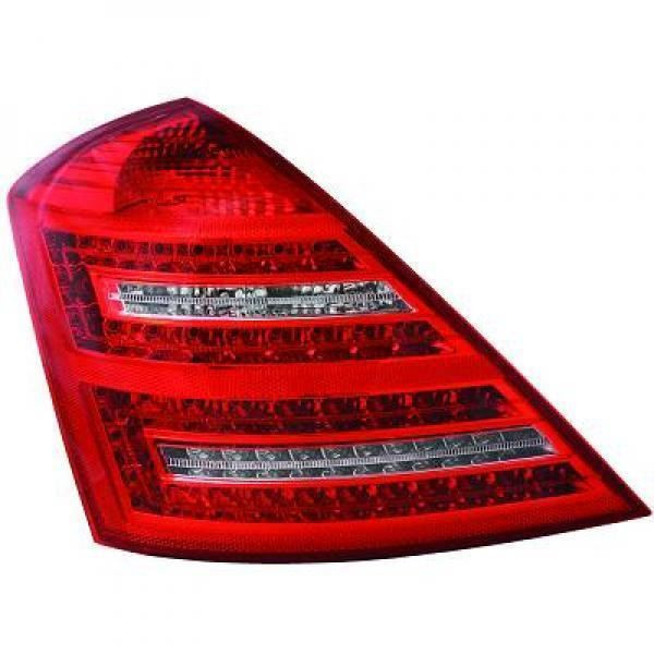 Back Rear Tail Lights Pair Set LED Clear Red White Mercedes W221 05-11
