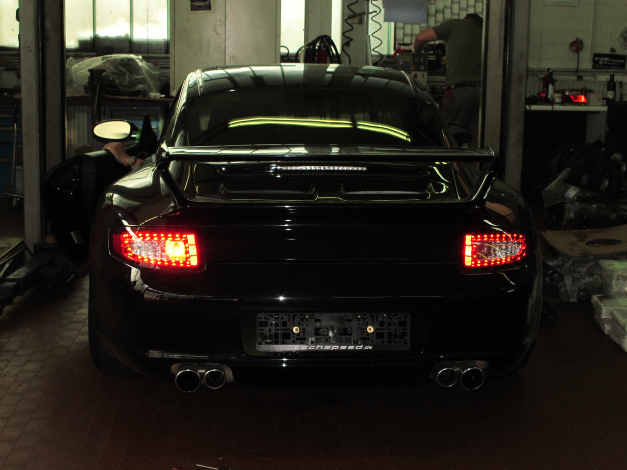 Back Rear Tail Lights Pair Set LED Clear Red White Porsche 911 04-08