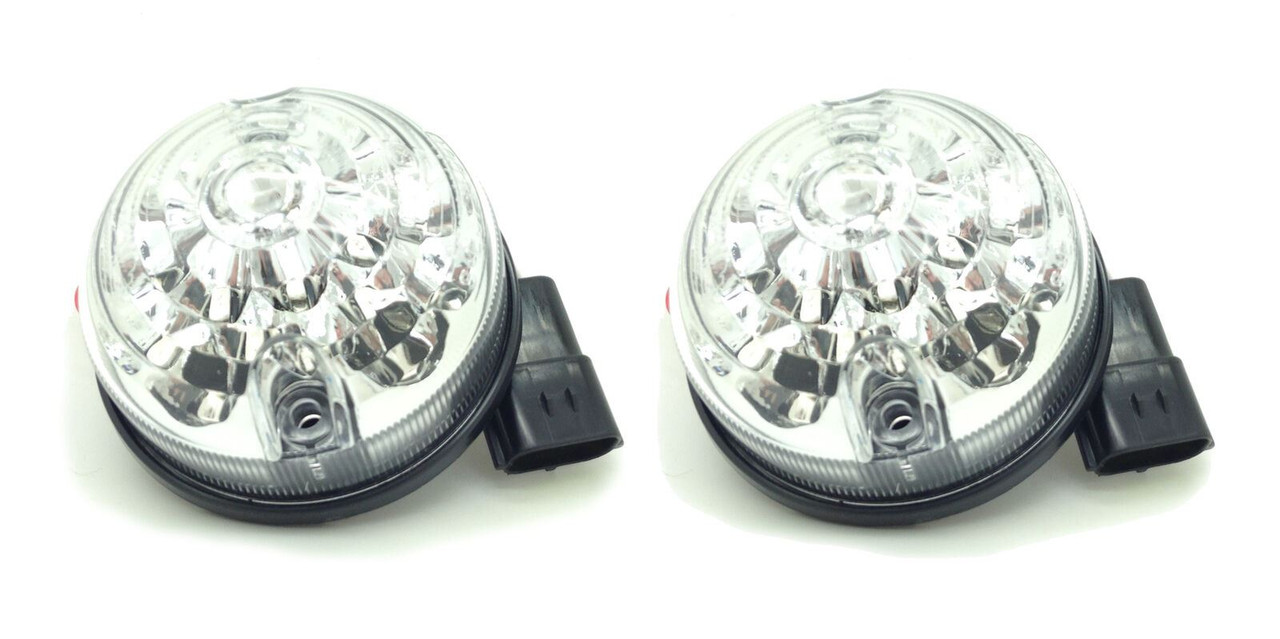 For Land Rover Defender Series 88 90 109 110 Amber LED Clear Front Indicators