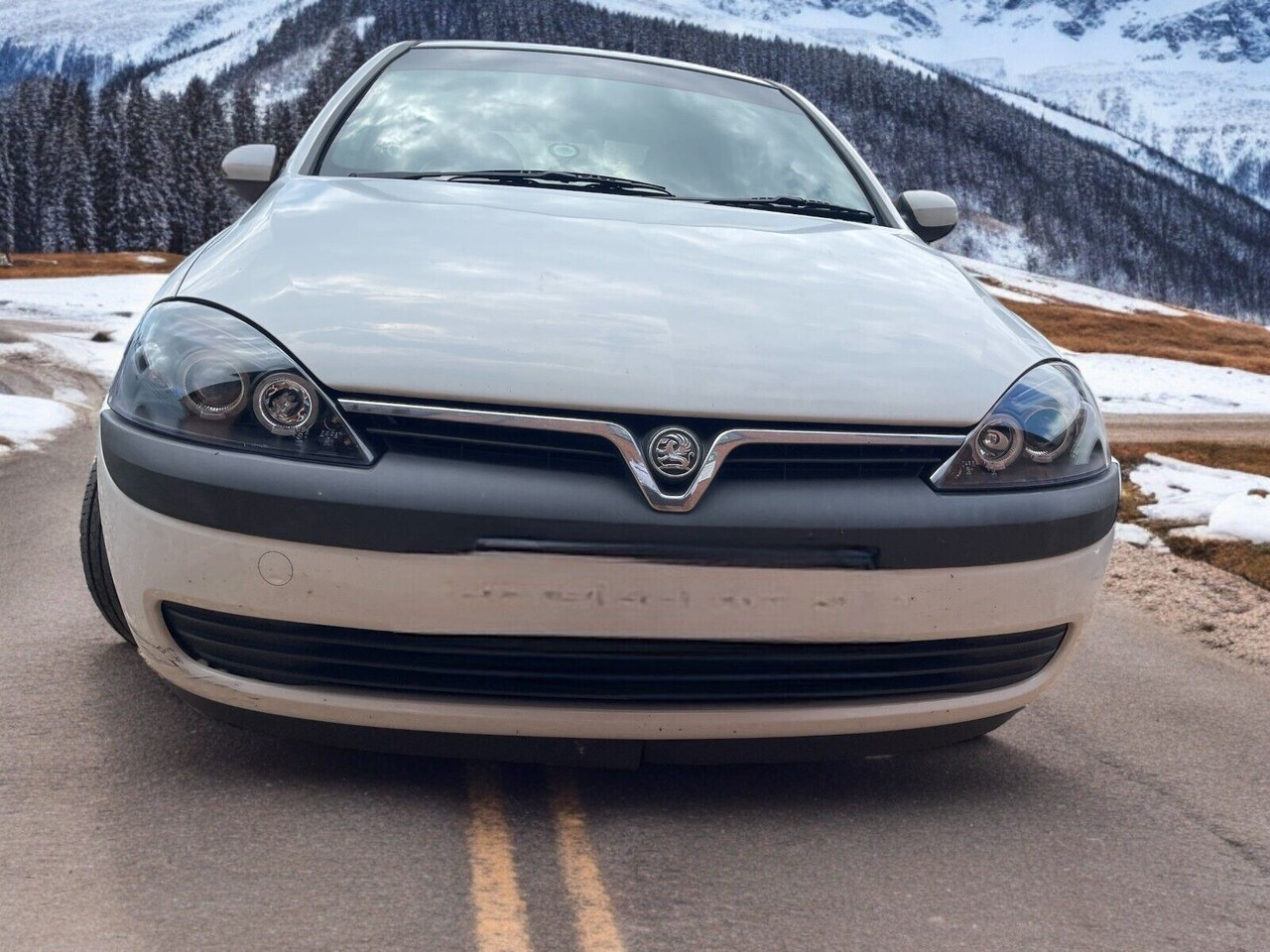 For Vauxhall Corsa C Black Angel Eye Projector Headlights Lamp Halo LED