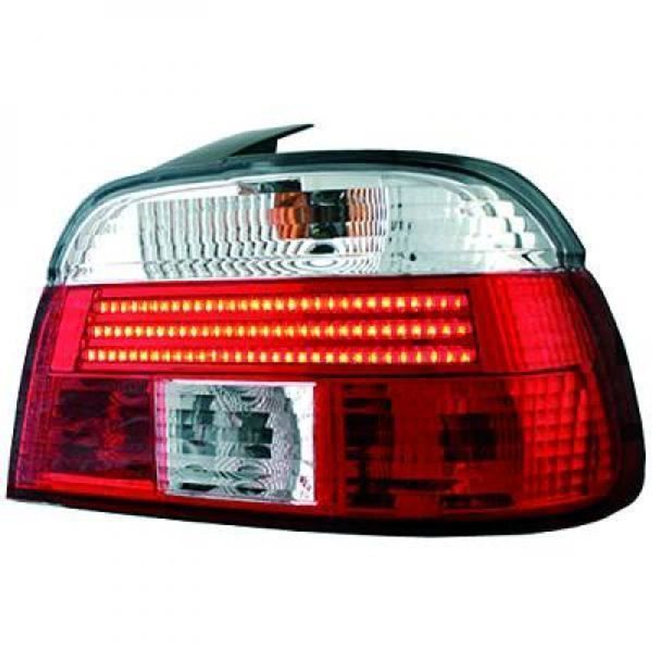 Back Rear Tail Lights Pair Set LED Strip Red White BMW E39 95-00