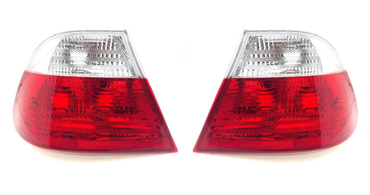Back Rear Tail Lights Pair Set White Red BMW 3 Series E46 Coupe 99-03