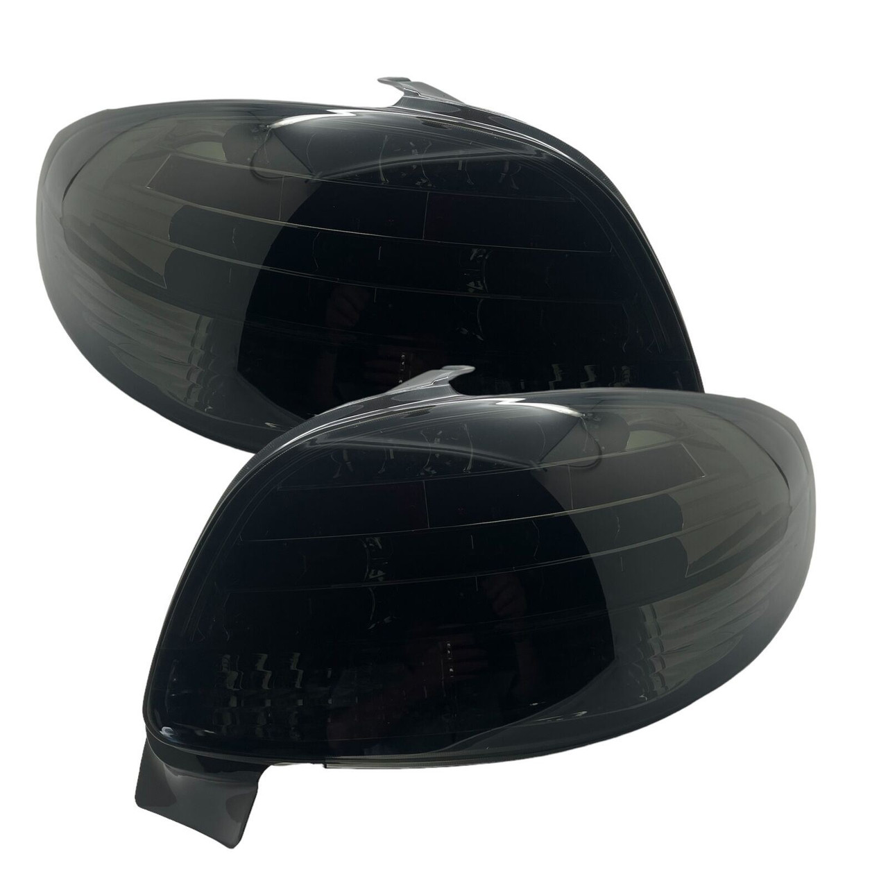 Back Rear Tail Lights Smoke Crystal-Look LED Pair For Peugeot 206 1998-08