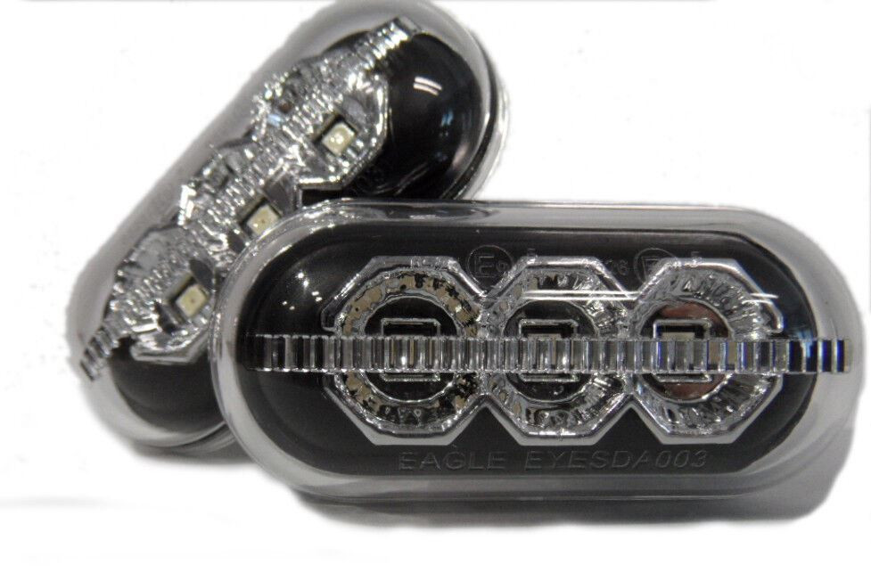 Black LED Side Repeaters Indicator Replacement Blinkers For Dacia Duster 10+