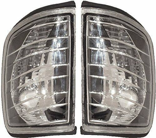 Front Indicators Clear Black Crystal-Look Pair For Mercedes W124 85-96 - On