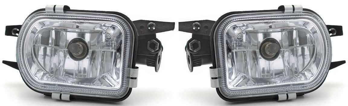 Fog Lights Lighting Lamp Spare Part Clear Chrome Pair For Mercedes W203 00-04