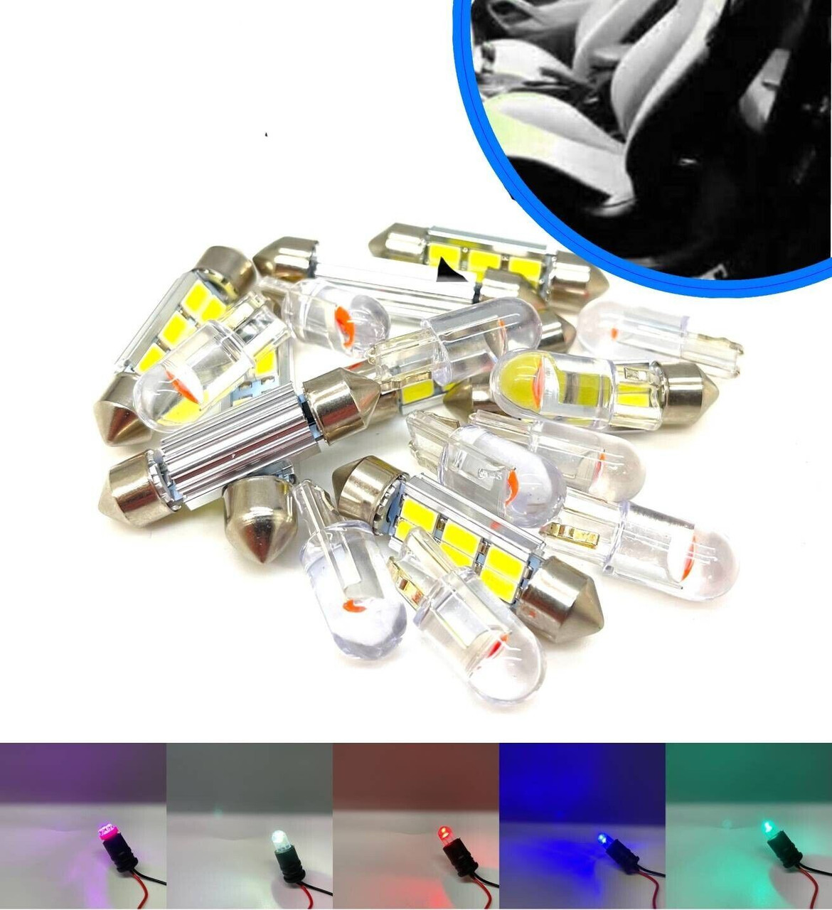 White Interior LED Bulb Kit Set Lighting Replacement For Subaru Legacy 94-98