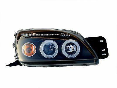 For Ford Fiesta Mk5 99-02 Angel Eye Black Projector Headlights Lamp Part