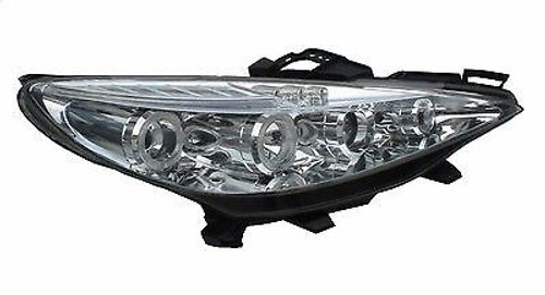 For Peugeot 207 207Cc 06- Chrome Angel Eye Headlights Lighting Lamp Spare Part