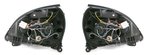 For Renault Clio Mk3 01-05 Black Angel Eye Projector Headlights Lamp Part