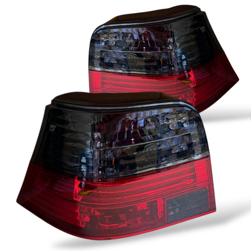 For VW Golf Mk4 98-04 Rear Tail Lights Lamps Indicators Set Crystal Smoked/Red