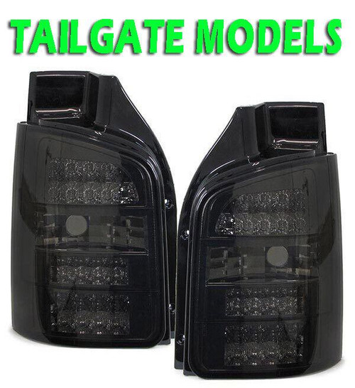 For VW Transporter Caravelle T5 03-10 Smoked LED back rear tail lights TAILGATE