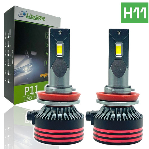 LiteSync H8 H11 H9 P11 CSP LED Headlight Bulbs Kit 13000 Lumens 12v CANbus Error Free high brightness
