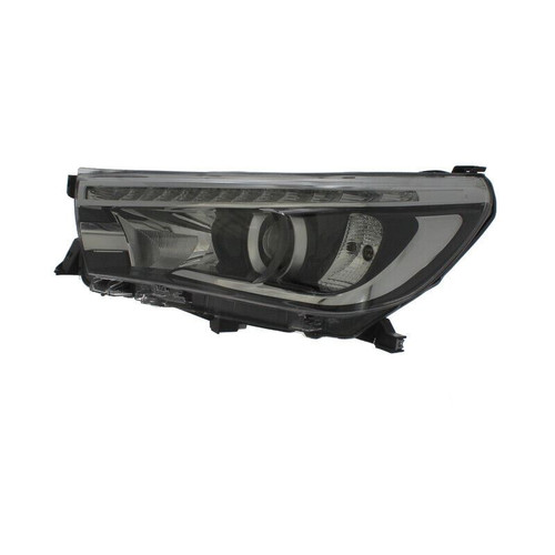 For Toyota HI-LUX 4/16-20 Headlight Black INNER (LED DRL) CLR IND left side