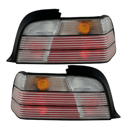 pair Back Rear tail lights lamps set clear for BMW E36 Coupe Cabrio 1991-99