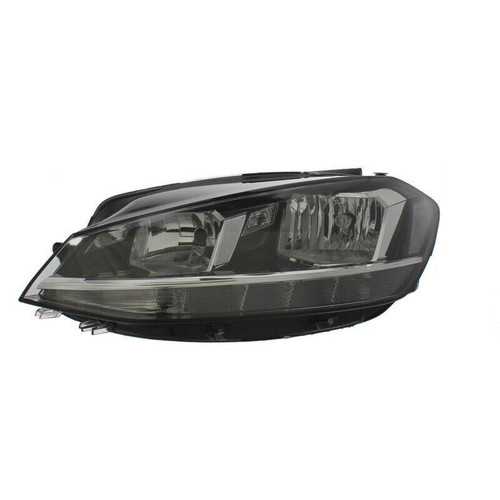 For VW Golf (Exc.GTi/GTD) 4/17-20 (Inc. LED DRL) Black INNER W/MTR left side