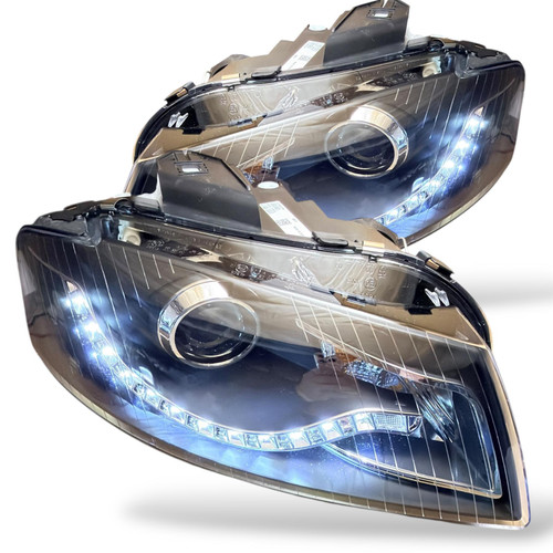 Eagle Eyes Rhd Projector Headlights LED DRL Black For Audi A3 2003-2008 8P