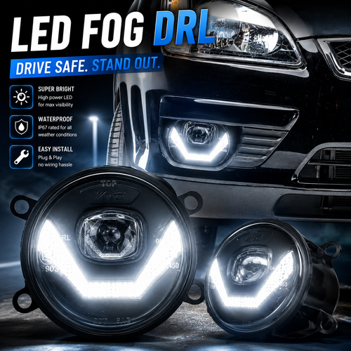 FORD VAUXHALL For Citroen PEUGEOT FOG &amp; DRL LAMP (LED) (PAIR)