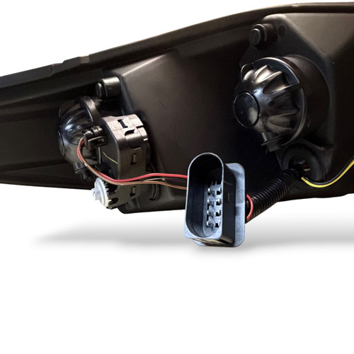 For Ford Fiesta 10/08-12 Headlight Black INNER (Incl. CHRM DRL) W/MTR (PAIR)