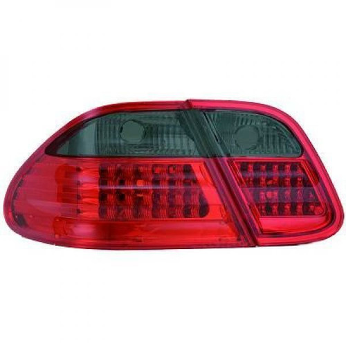 Back Rear Tail Lights Pair Set LED Clear Red Black Mercedes C208 97-02