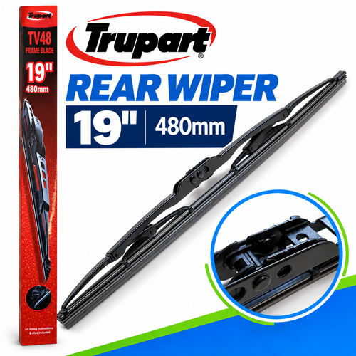 19" 480mm Rear Windscreen Wiper Blade Metal Framed Replacement