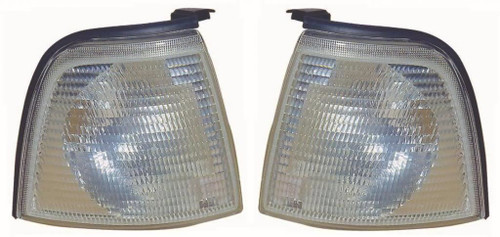 For Audi 80 1991-1994 Clear Front Indicator Lights Lamps Detector Pair OS NS