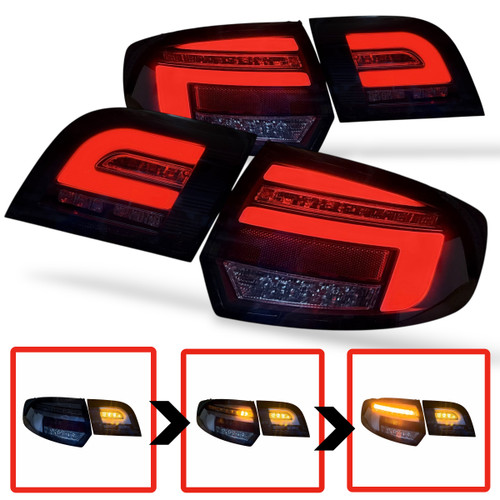 black smoke Back rear tail lights dynamic LED indicator for Audi A3 Sportback 2008-2012
