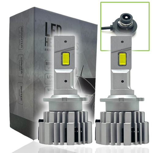 Pair Litesync D2S D2R LED headlight bulbs to replace xenon HID 13000lm
