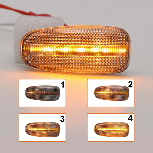 Dynamic Side Repeaters indicator lights Clear For E-Class W210 1995-2002