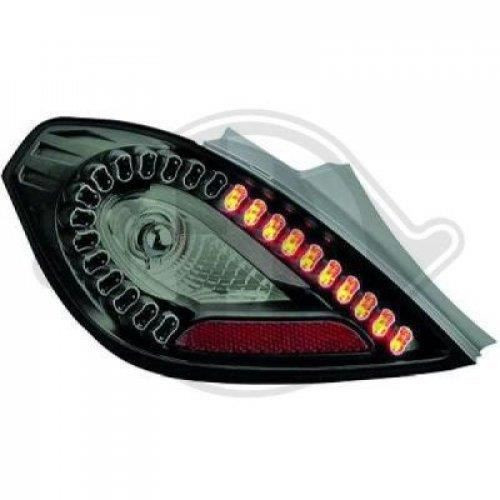 Back Rear Tail Lights Pair Set Clear Black Vauxhall Corsa D 3 5 Door 06-14