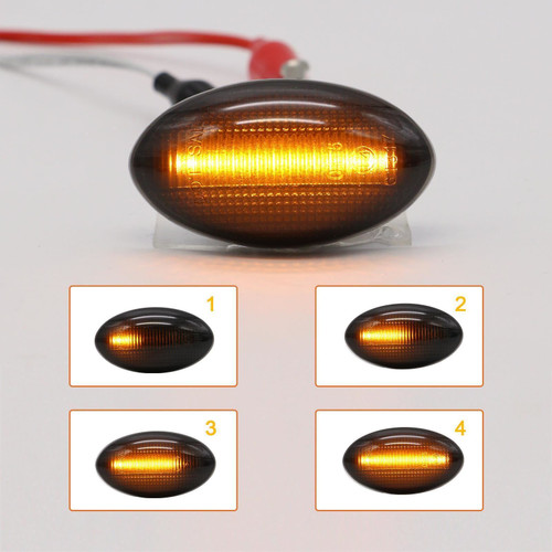 Smoked LED side repeaters blinkers Sequential dynamic for Mini R50 R52 R53