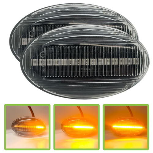 Dynamic LED Side indicator Repeaters lights clear For Subaru Impreza WRX 01-07