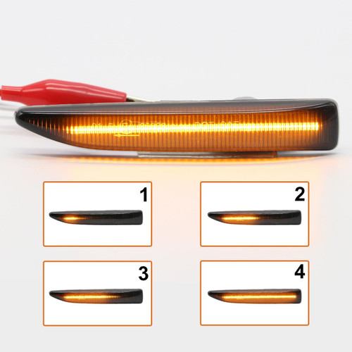 Dynamic LED Side Marker / Repeaters Lights Smoked For BMW 7 Series E65 (02/2001 - 07/2008) BMW 7 Series E66 (02/2001 - 07/2008) BMW 7 Series E67 (02/2001 - 07/2008)