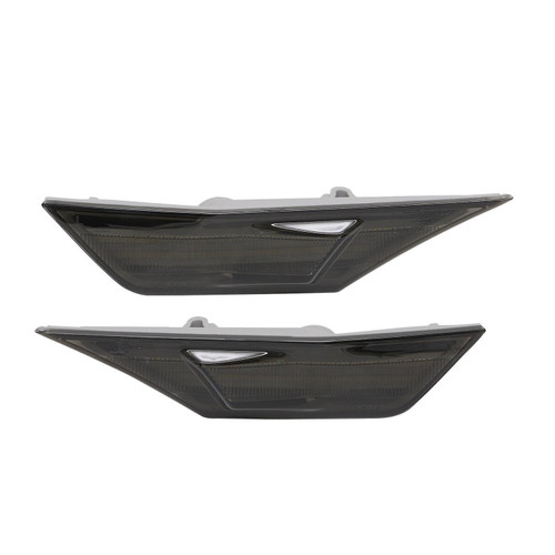 white + amber LED Side marker repeater lights smoked For Honda Civic X 2016-