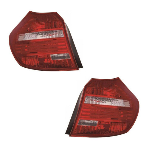 For BMW 1 Series E81 3 Door 07-04.12 Red Rear Lights Lamps Clear Indicator Pair