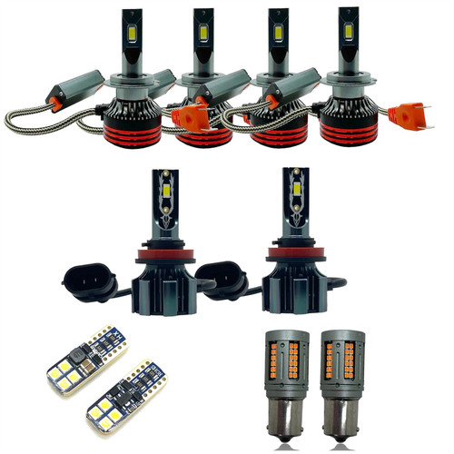 Front end LED upgrade canbus error free for BMW 1 Series E81 E82 E87 E88 2004-2011 H7x4 H11x2 501x2 581x2