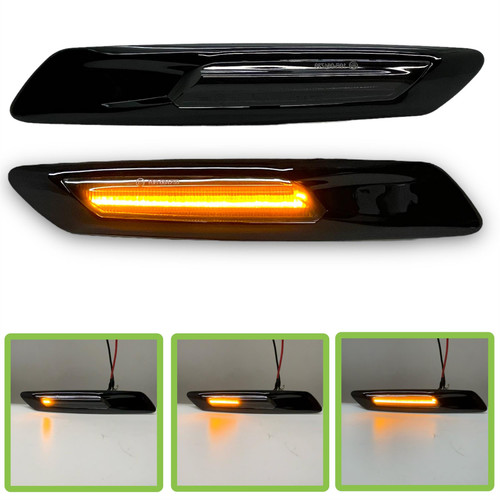 Dynamic LED Side Indicators smoke black For BMW 5 Series F07 F10 F11
