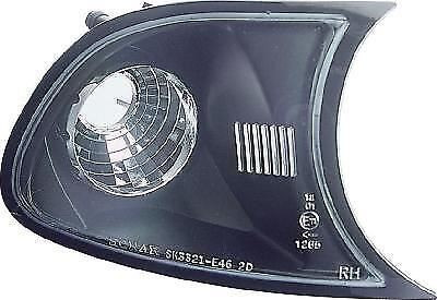 For BMW 3 E46 2Dr 98-01 Front Indicator Detector Crystal Black Pair