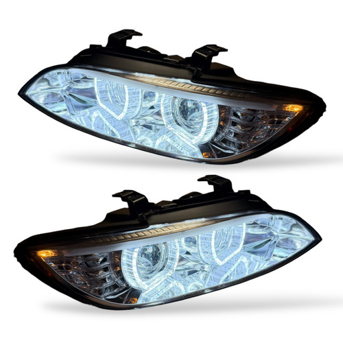 LHD 3D Xenon Headlights Chrome For BMW E92 E93 2006-2010 AFL D1S