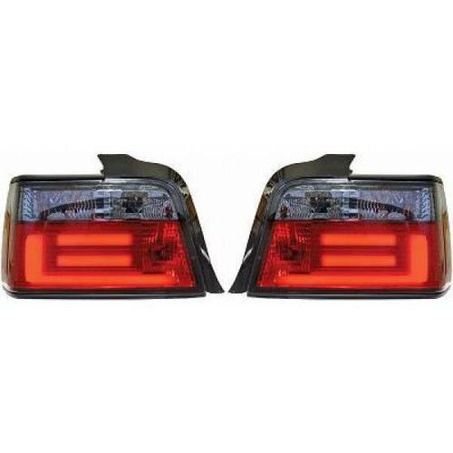 Back Rear Tail Lights Pair Set LED Clear Red Black for BMW E36 Saloon 1990-1998