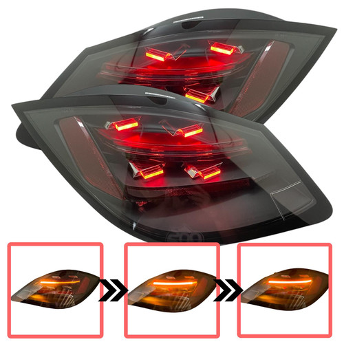 Back Rear Tail Lights Pair LED Clear black For Porsche Boxster 09-12 Cayman 08-13