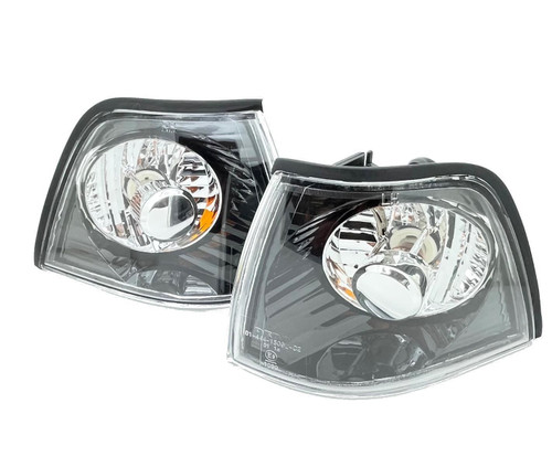 For BMW 3 Series E36 4 Dr & Compact 90-98 Front Indicator Crystal Black Pair
