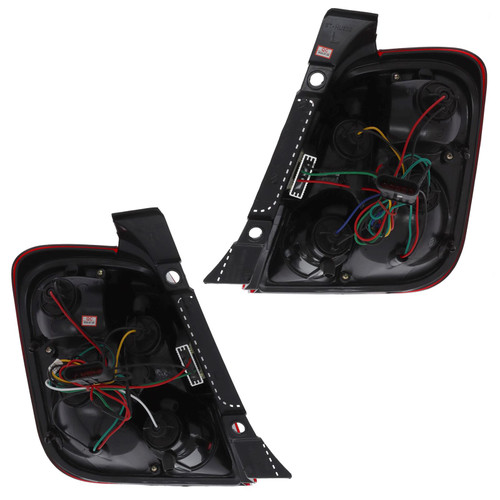 Pair Back Rear Tail Lights LED for Fiat 500 312 2008-2015