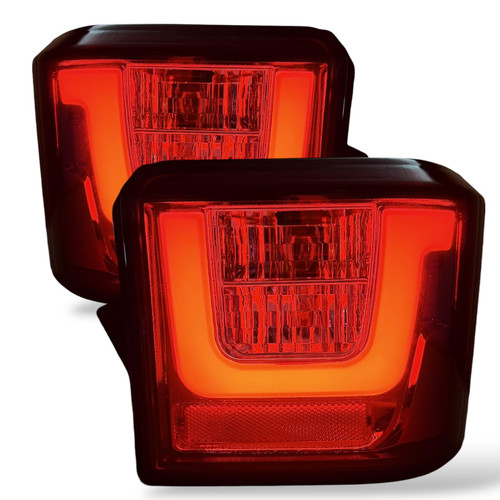 Pair Back Rear Tail Lights for VW TRANSPORTER T4 90-03 Clear Red LED Light Bars