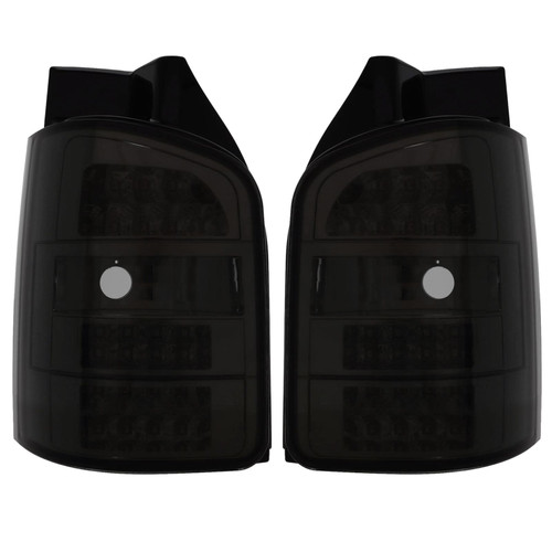 Pair Back Rear Tail Lights for VW TRANSPORTER T5.5 10-15 2DOORS Smoked LED