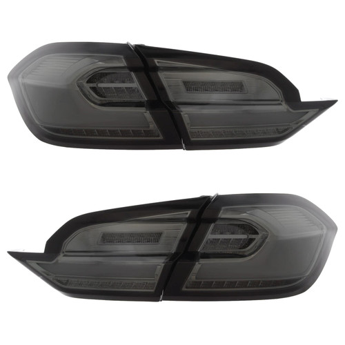 Pair Back Rear Tail Lights for Ford Fiesta MK8 2017-24 Smoked LED Dynamic
