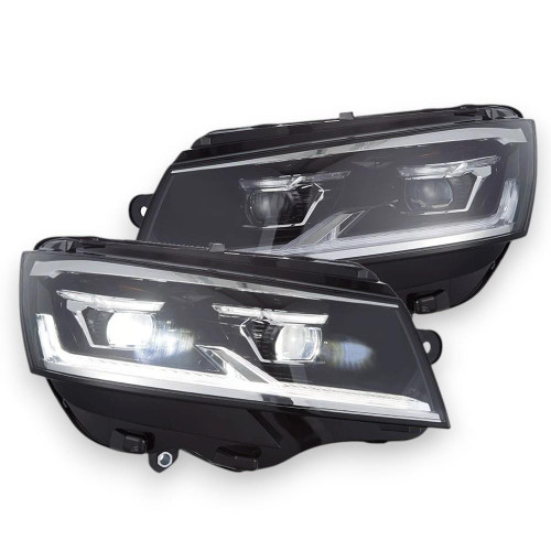 For VW Transporter T6.1 2020-25 Black FULL LED Headlights Lamps RHD