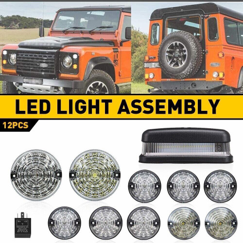 LiteSync Full Clear LED light tail side kit Fog Reverse For Land Rover Defender