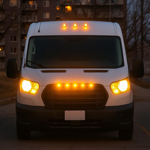 6x 12V 24V Amber LED Flush Fit Side Marker Lights Van Truck Trailer Lorry