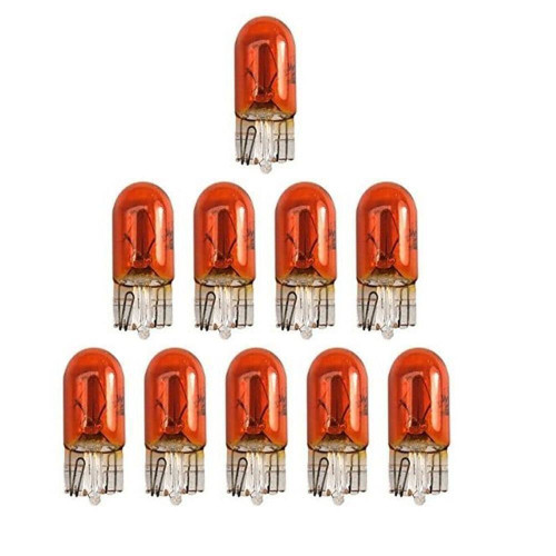 10 x 12v 5w 501 WY5W 168 194 Amber bulbs interior indicator light capless